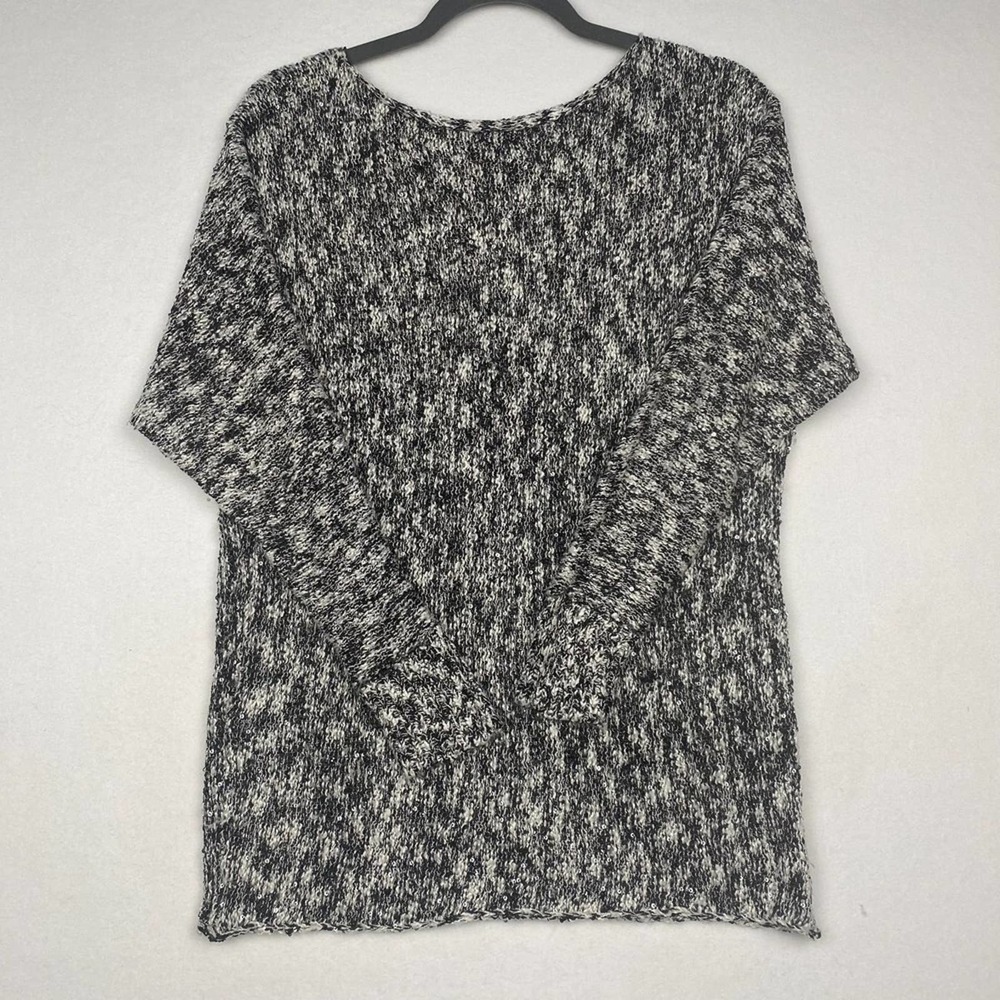 Alfani‎ Women's Size S Black and White with Sparkles Crewneck Pullover Sweater - Picture 7 of 7